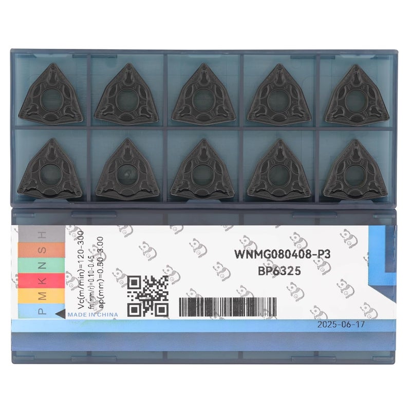 CDBP CNC Carbide Inserts WNMG432 Wnmg 080408 for Metal Cutting Steel, Semi-Finishing chipbreaker for Turning Cutter, 10 PCS. - Image 1